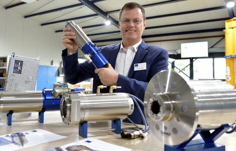 Seit Kurzem auf dem Markt: Unternehmer Andreas Christ ist stolz auf das mit einem Partnerunternehmen entwickelte Spindelsystem.