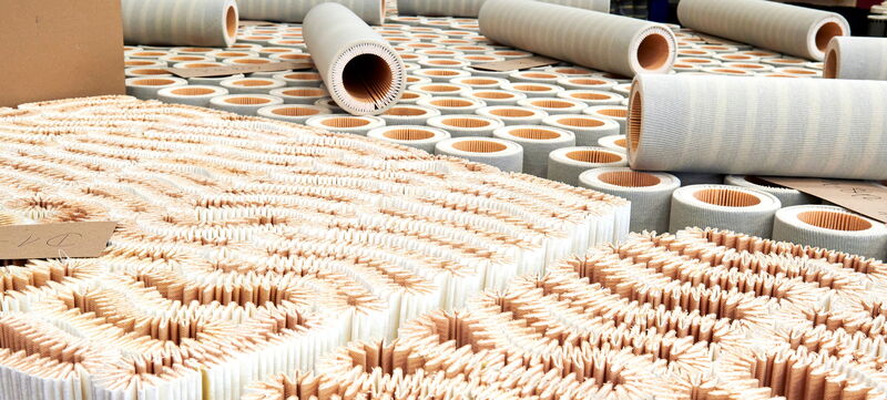 Ausgeklügeltes Produkt: Zum Schutz des Knowhows werden auch die Filter ausschließlich im Werk in Stadtallendorf hergestellt.