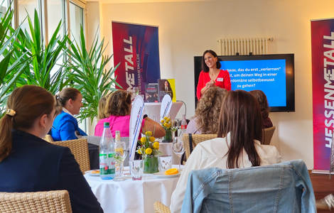 Kathrin Leinweber mit den Teilnehmerinnen im Workshop