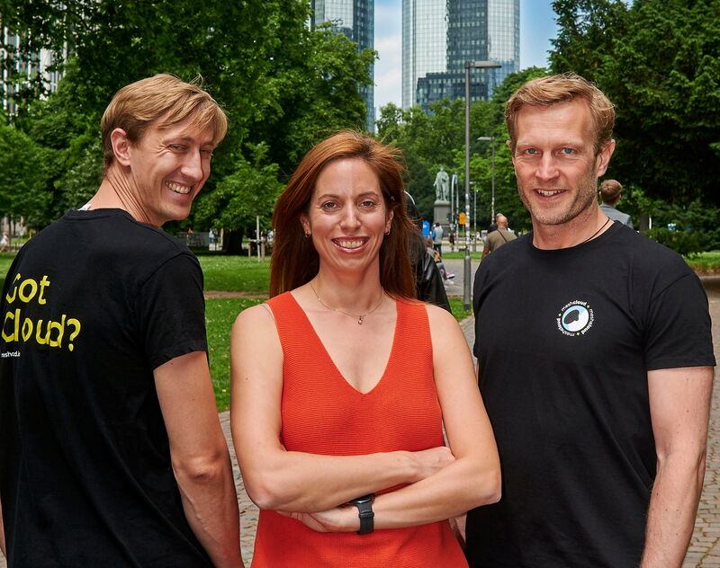 Gründer Johannes Rudolph,  Christina Kraus  und Dr. Jörg  Gottschlich (von  links)