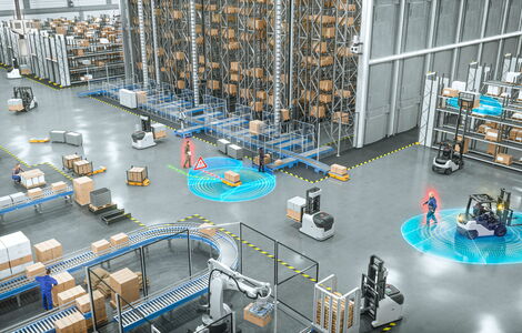 Continental: Warenhauslogistik mit Hilfe von autonomer mobiler Robotik.