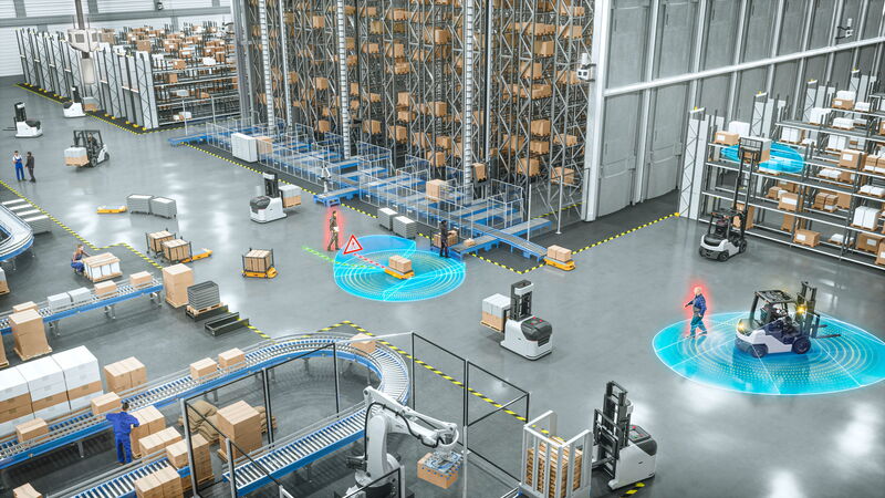 Continental: Warenhauslogistik mit Hilfe von autonomer mobiler Robotik.