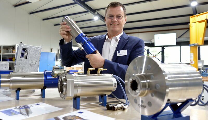 Seit Kurzem auf dem Markt: Unternehmer Andreas Christ ist stolz auf das mit einem Partnerunternehmen entwickelte Spindelsystem.