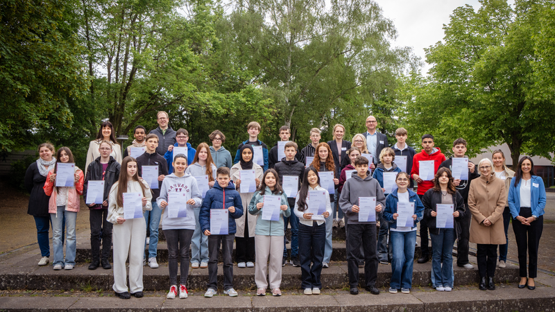 Lindenauschule Hanau: Die Platzierten im Mathematik-Wettbewerb 2026 für die Gruppe H sowie alle Beteiligten