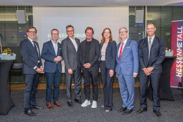 v.l.n.r.: Wolf Matthias Mang, Prof. Dr. Michael Hüther, Jörg Köhlinger, Prof. Dr. Peter Buxmann, Julia Esterer, Manfred Köhler, Dr. Andreas Widl  (Foto: Julia Reisinger)