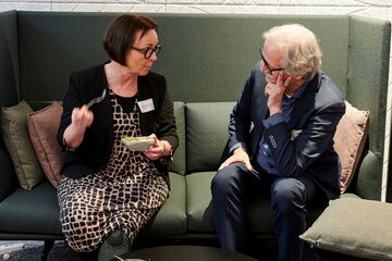 Anette Skau Fischer (CIRCOR) und Carsten Seim (ifaa) im Gespräch