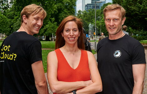 Gründer Johannes Rudolph,  Christina Kraus  und Dr. Jörg  Gottschlich (von  links)